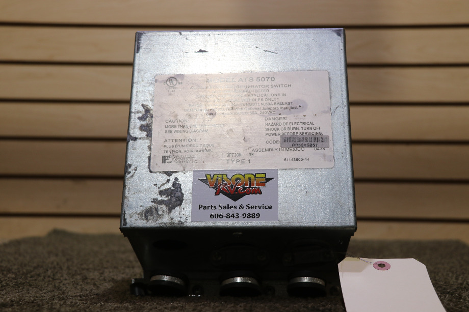 USED ATS 5070 PPS AUTOMATIC LINE/GENERATOR SWITCH RV PARTS FOR SALE RV Components 