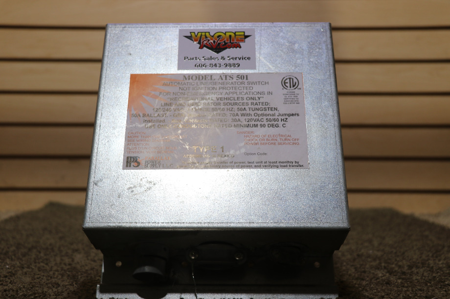 USED RV ATS 501 PPS AUTOMATIC LINE/GENERATOR SWITCH FOR SALE RV Components 