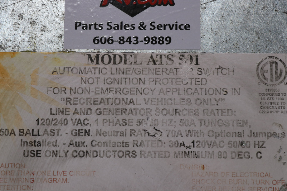 USED MOTORHOME PPS ATS 501 AUTOMATIC LINE/GENERATOR SWITCH FOR SALE RV Components 