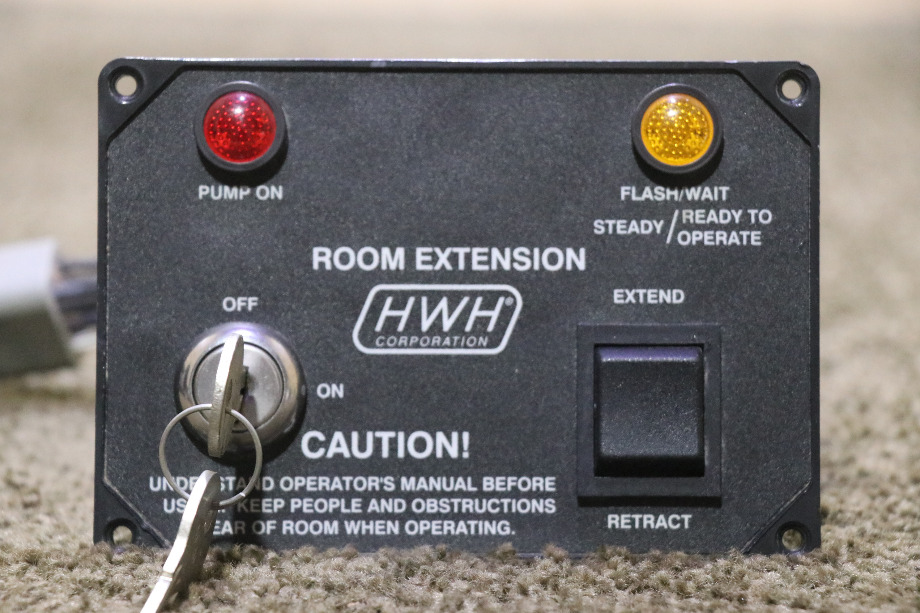 USED HWH ROOM EXTENSION KEY & SWITCH PANEL MOTORHOME PARTS FOR SALE RV Components 