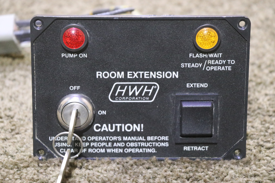 USED HWH ROOM EXTENSION KEY & SWITCH PANEL MOTORHOME PARTS FOR SALE RV Components 