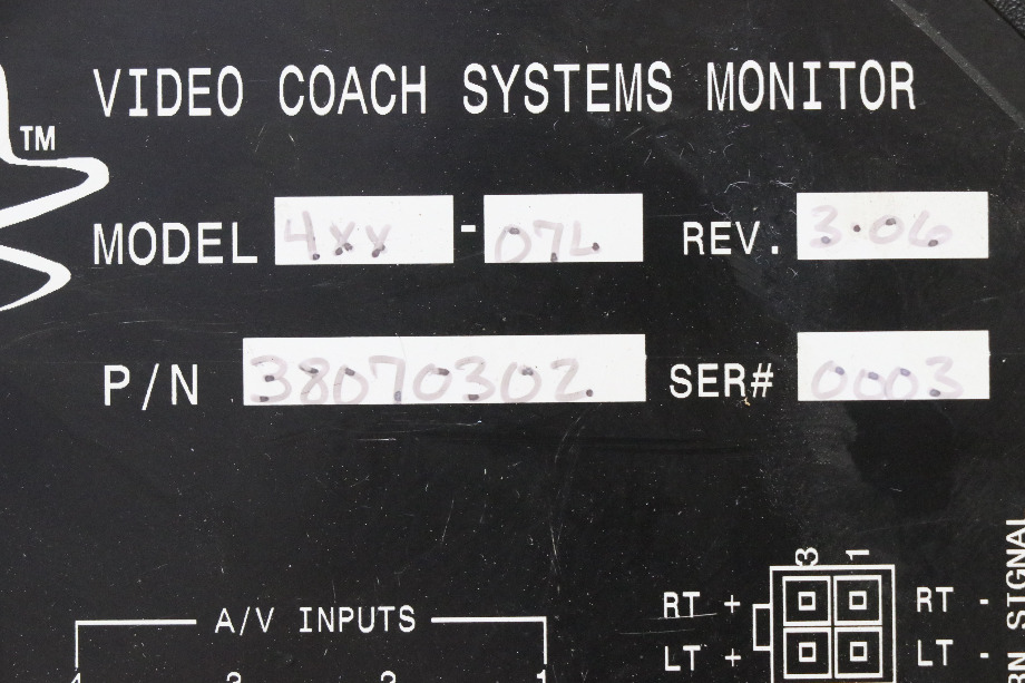 USED ALADDIN VIDEO COACH SYSTEMS MONITOR MODULE 38070302 RV/MOTORHOME PARTS FOR SALE RV Components 