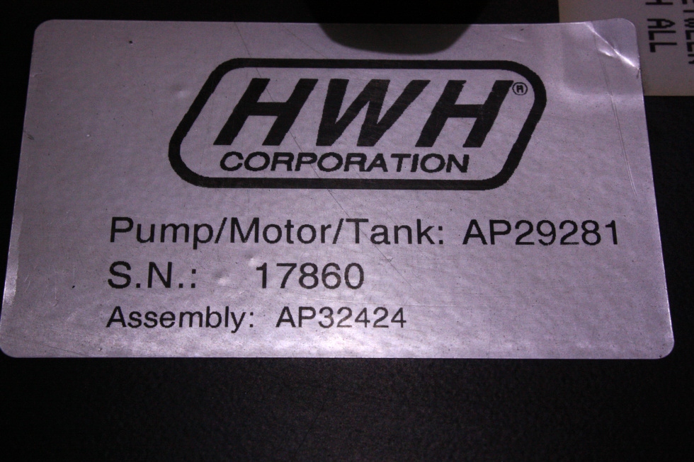 USED RV/MOTORHOME HWH HYDRAULIC PUMP AP29281 FOR SALE RV Components 