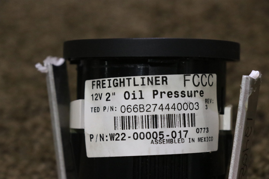 USED RV W22-00005-017 FREIGHTLINER OIL PRESSURE DASH GAUGE FOR SALE RV Components 