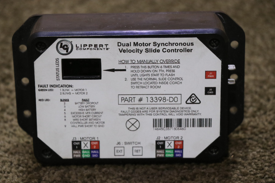 USED LIPPERT DUAL MOTOR SYNCHRONOUS VELOCITY SLIDE CONTROLLER 13398-D0 RV/MOTORHOME PARTS FOR SALE RV Components 