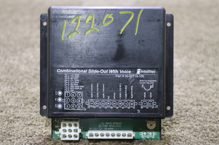 USED INTELLITEC 00-00719-100 COMBINATIONAL SLIDE OUT WITH VOICE MOTORHOME PARTS FOR SALE RV Components 