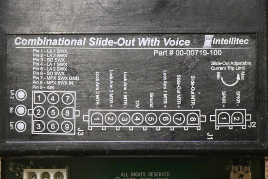 USED INTELLITEC 00-00719-100 COMBINATIONAL SLIDE OUT WITH VOICE MOTORHOME PARTS FOR SALE RV Components 