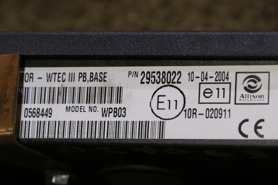 USED ALLISON TRANSMISSION SHIFT SELECTOR 29538022 RV/MOTORHOME PARTS FOR SALE RV Components 