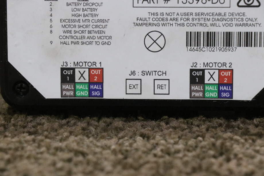 USED LIPPERT 13398-D0 DUAL MOTOR SYNCHRONOUS VELOCITY SLIDE CONTROLLER MOTORHOME PARTS FOR SALE RV Components 