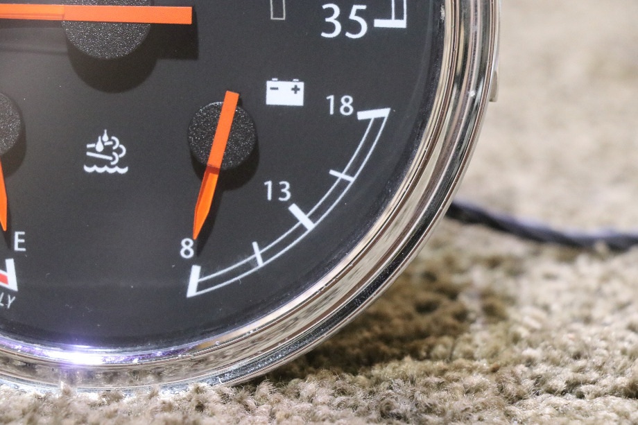 USED MOTORHOME FREIGHTLINER W22-00012-035 3 IN 1 TACH / FUEL / VOLT DASH GAUGE FOR SALE RV Components 