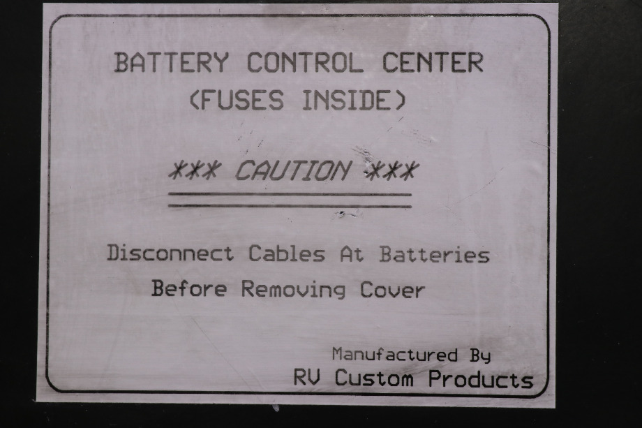 USED RV CUSTOM PRODUCTS F73-1042 BATTERY CONTROL CENTER MOTORHOME PARTS FOR SALE RV Components 