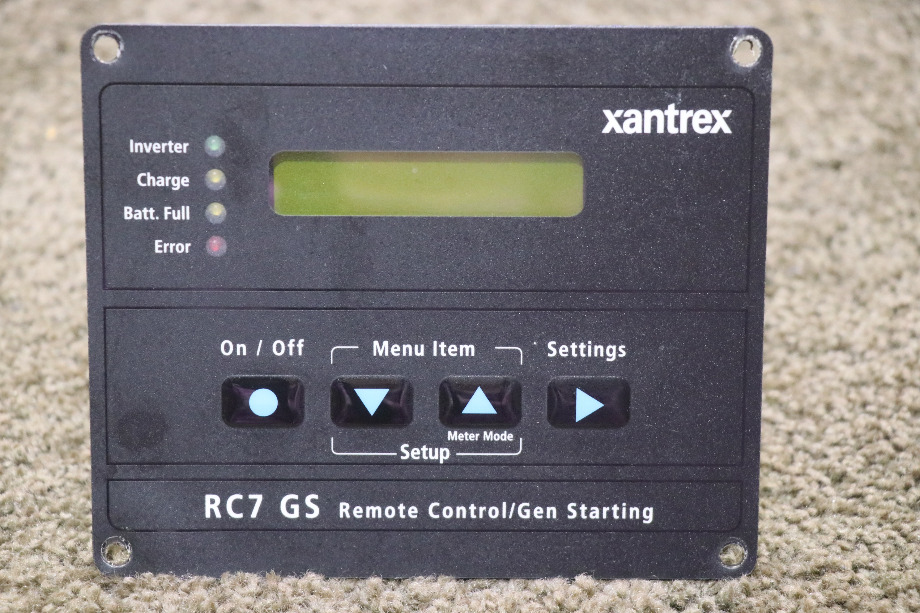 USED RV RC7 GS XANTREX REMOTE CONTROL / GEN SETTING PANEL FOR SALE RV Components 