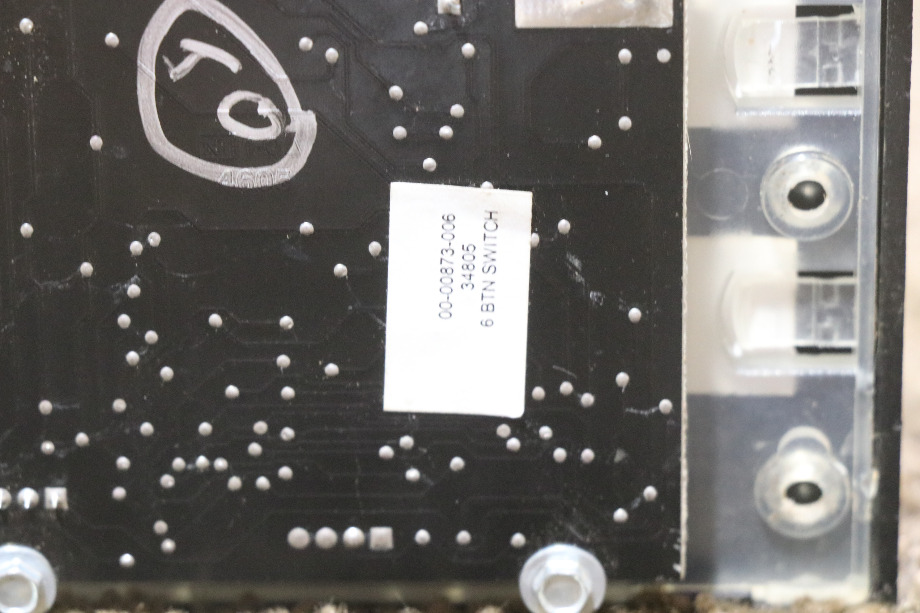 USED MOTORHOME INTELLITEC 00-00873-006 6 BUTTON SWITCH PANEL FOR SALE RV Components 