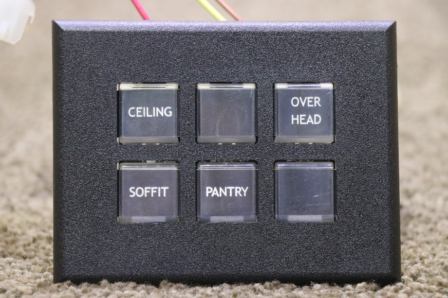 USED INTELLITEC 00-00873-006 6 BUTTON SWITCH PANEL MOTORHOME PARTS FOR SALE RV Components 