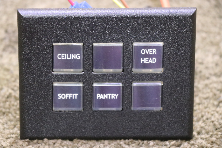 USED INTELLITEC 00-00873-006 6 BUTTON SWITCH PANEL MOTORHOME PARTS FOR SALE RV Components 