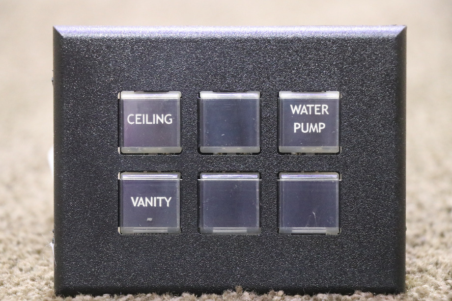 USED RV 00-00873-006 INTELLITEC 6 BUTTON SWITCH PANEL FOR SALE RV Components 