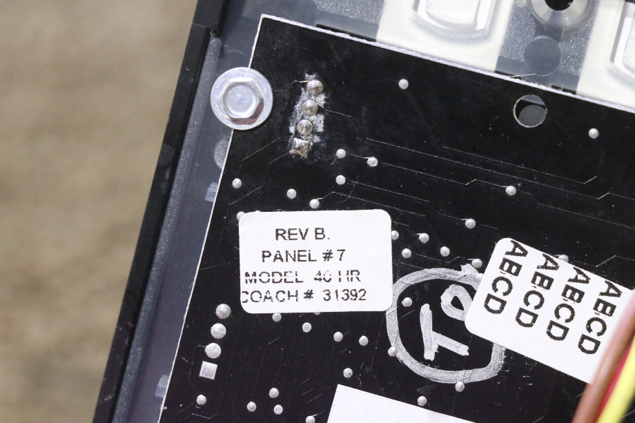 USED RV 00-00873-006 INTELLITEC 6 BUTTON SWITCH PANEL FOR SALE RV Components 