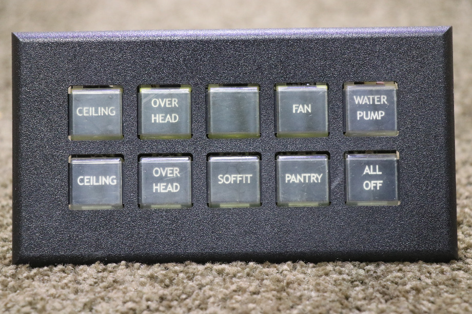 USED MOTORHOME INTELLITEC 00-00869-010 10 BUTTON SWITCH PANEL FOR SALE RV Components 