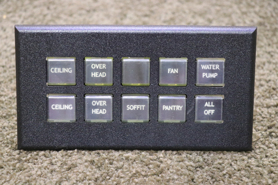 USED MOTORHOME INTELLITEC 00-00869-010 10 BUTTON SWITCH PANEL FOR SALE RV Components 