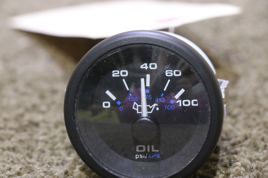 USED RV/MOTORHOME OIL PRESS DASH GAUGE 63672 FOR SALE RV Components 