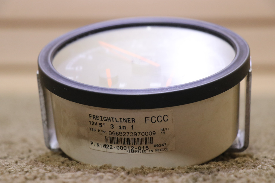 USED RV/MOTORHOME FREIGHTLINER 3 IN 1 TACH / FUEL / VOLT DASH GAUGE W22-00012-015 FOR SALE RV Components 