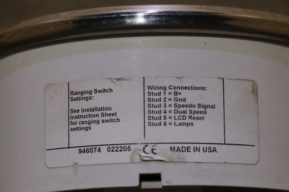 USED RV 946074 SPEEDOMETER DASH GAUGE FOR SALE RV Components 