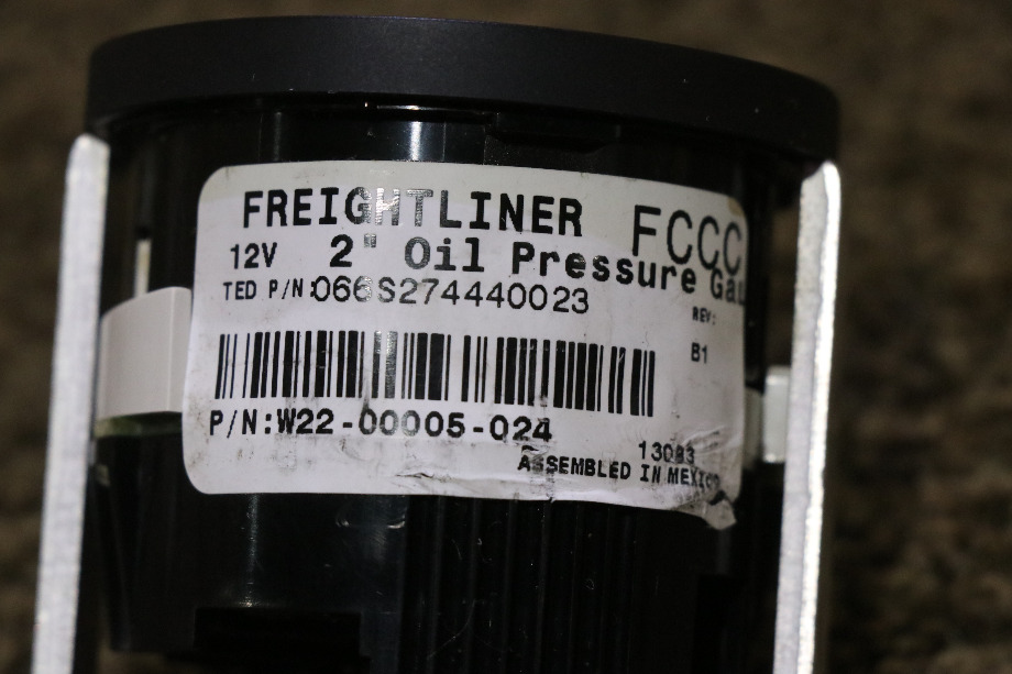 USED FREIGHTLINER OIL PRESS DASH GAUGE W22-00005-024 RV/MOTORHOME PARTS FOR SALE RV Components 