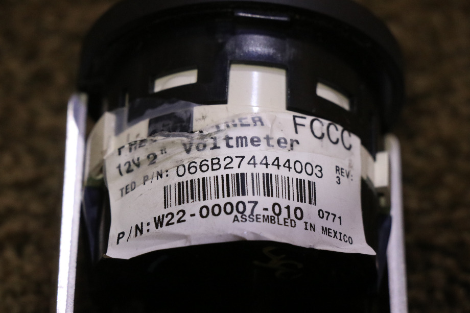 USED RV W22-00007-010 VOLT DASH GAUGE FOR SALE RV Components 