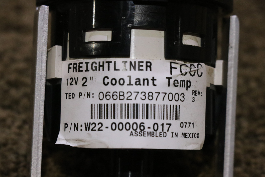 USED FREIGHTLINER COOLANT TEMP W22-00006-017 DASH GAUGE MOTORHOME PARTS FOR SALE RV Components 