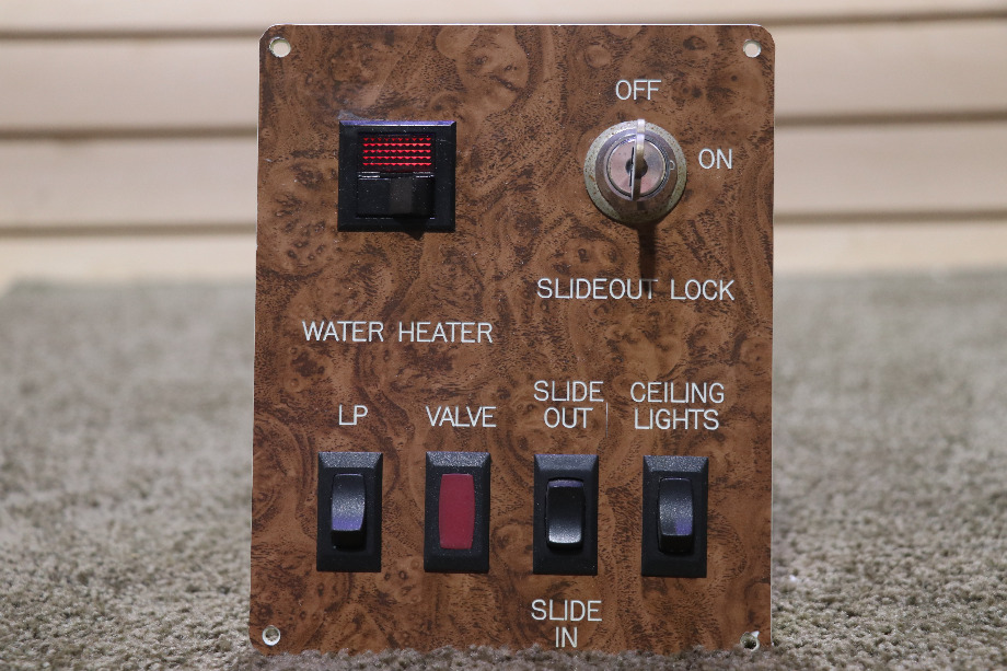 USED WATER HEATER / SLIDEOUT SWITCH & KEY PANEL DM404 RV/MOTORHOME PARTS FOR SALE RV Components 