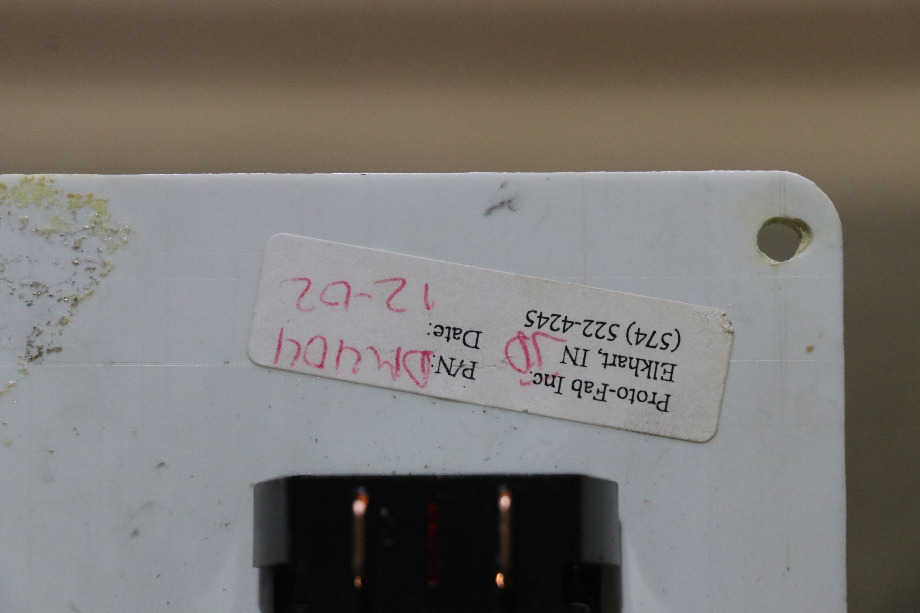 USED WATER HEATER / SLIDEOUT SWITCH & KEY PANEL DM404 RV/MOTORHOME PARTS FOR SALE RV Components 