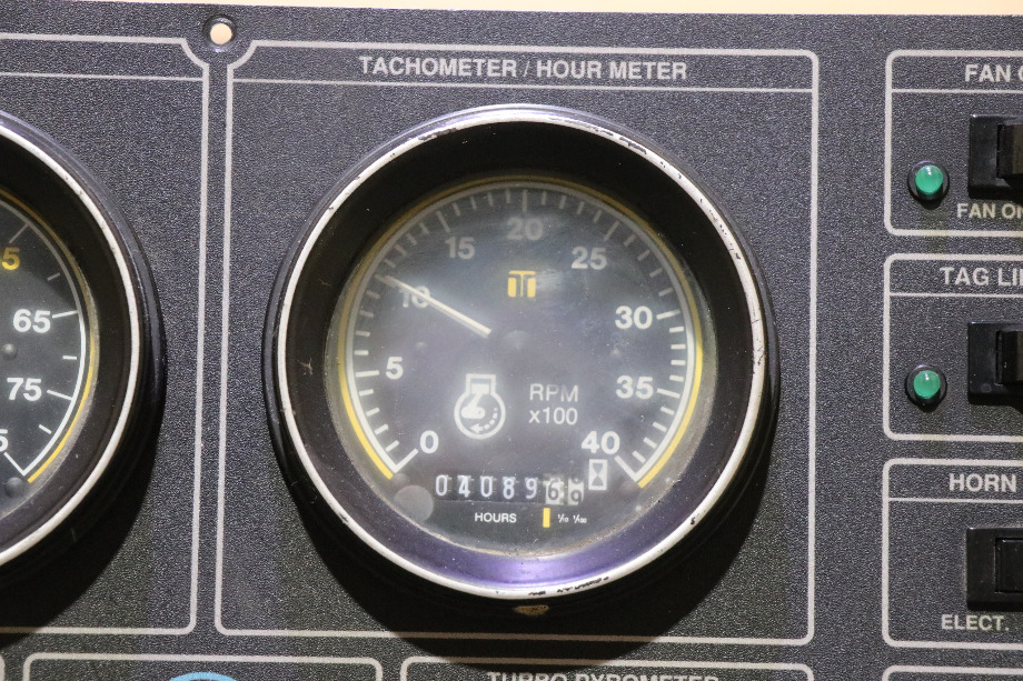 USED BLUE BIRD WANDERLODGE DASH GAUGE & SWITCH CLUSTER RV PARTS FOR SALE RV Components 