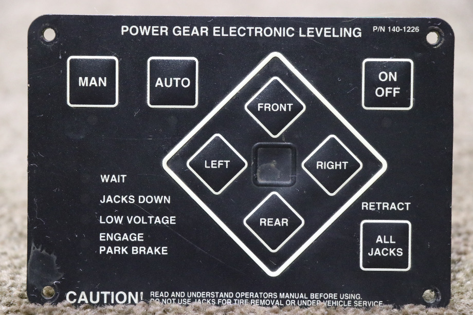 USED MOTORHOME POWER GEAR 140-1226 ELECTRONIC LEVELING TOUCH PAD FOR SALE RV Components 