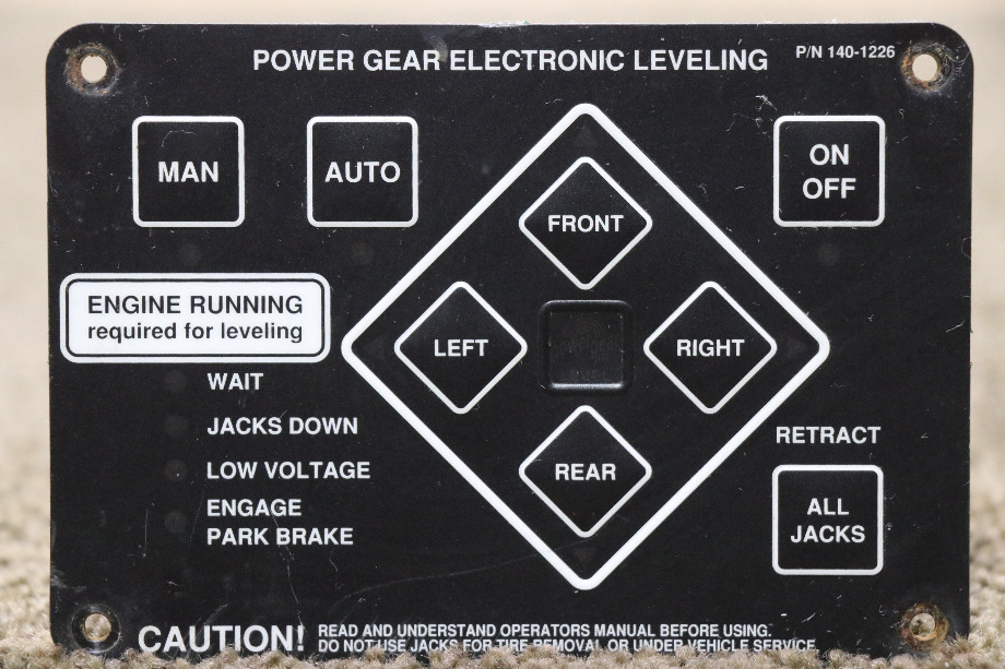 USED RV/MOTORHOME POWER GEAR ELECTRONIC LEVELING TOUCH PAD 140-1226 FOR SALE RV Components 
