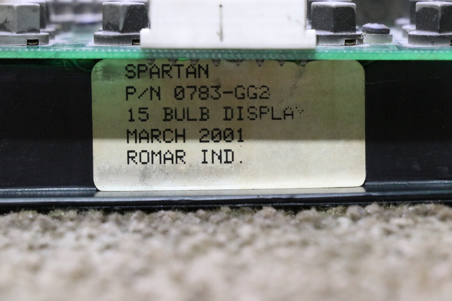 USED SPARTAN DISPLAY PANEL 0783-GG2 RV/MOTORHOME PARTS FOR SALE RV Components 