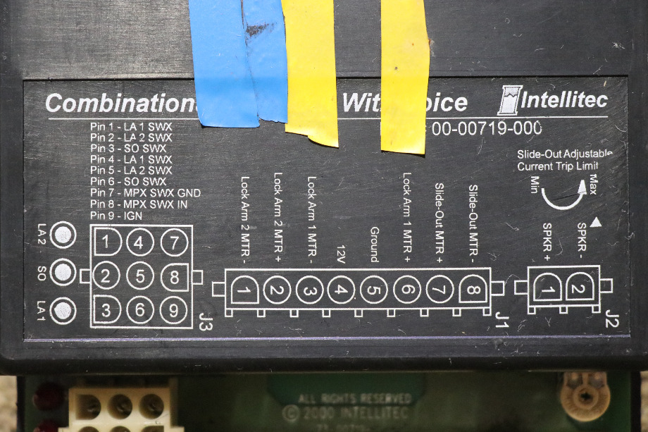 USED RV 00-00719-000 INTELLITEC COMBINATIONAL SLIDE OUT WITH VOICE FOR SALE RV Components 