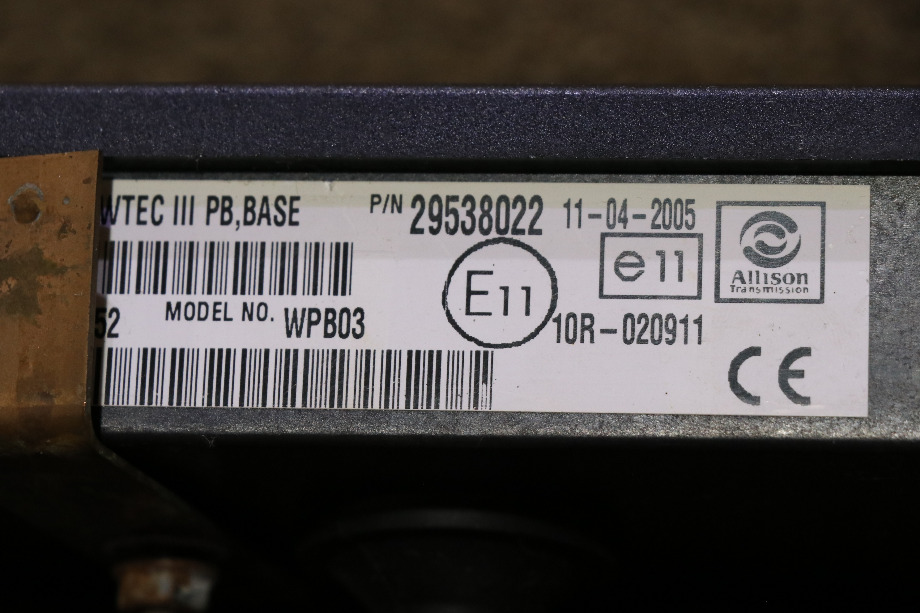 USED 29538022 ALLISON TRANSMISSION SHIFT SELECTOR RV PARTS FOR SALE RV Components 