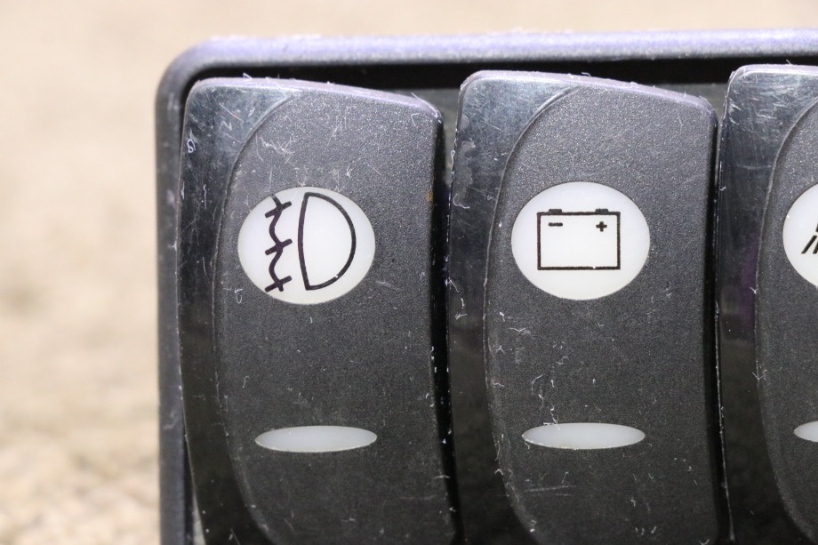 USED FOG / BATTERY / DRIVING DASH SWITCH PANEL RV PARTS FOR SALE RV Components 