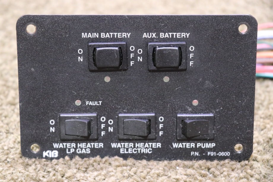 USED RV F91-0600 KIB BATTERY / WATER SWITCH PANEL FOR SALE RV Components 