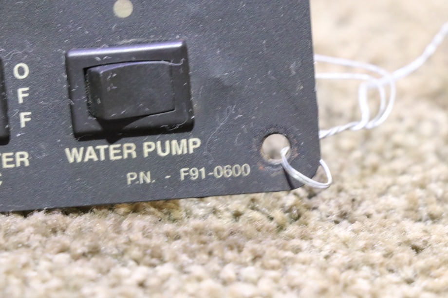 USED MOTORHOME KIB F91-0600 BATTERY & WATER SWITCH PANEL FOR SALE RV Components 