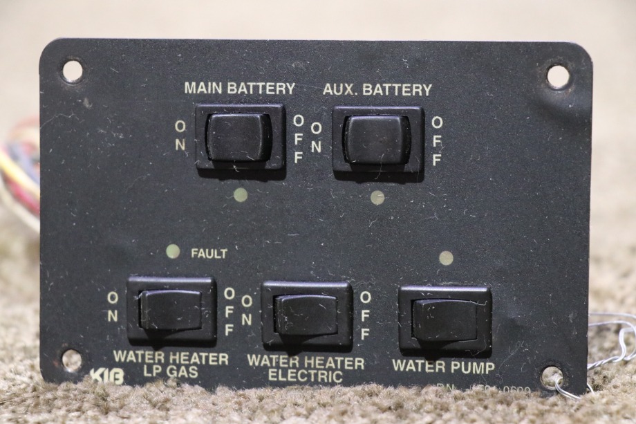 USED MOTORHOME KIB F91-0600 BATTERY & WATER SWITCH PANEL FOR SALE RV Components 