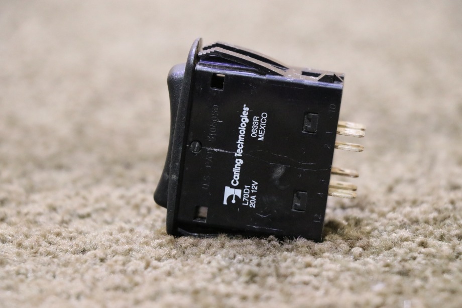 USED MOTORHOME BLACK ROCKER L70D1 DASH SWITCH FOR SALE RV Components 