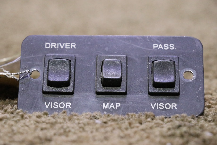 USED VISOR / MAP / VISOR 3 SWITCH PANEL A8992BL RV/MOTORHOME PARTS FOR SALE RV Components 