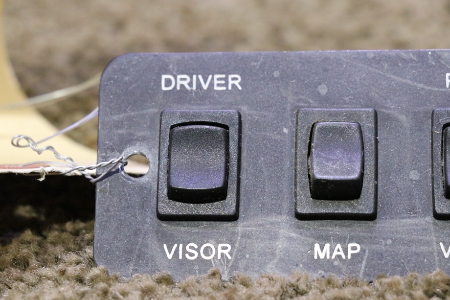 USED VISOR / MAP / VISOR 3 SWITCH PANEL A8992BL RV/MOTORHOME PARTS FOR SALE RV Components 