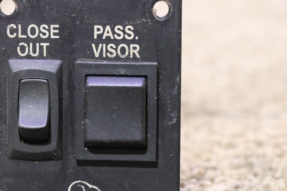 USED RV BEAVER CLOSE OUT / PASS VISOR 2 SWITCH PANEL FOR SAE RV Components 