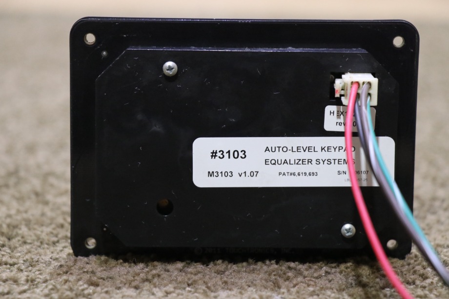 USED EQUALIZER SYSTEM AUTO LEVEL TOUCH PAD 3103 RV/MOTORHOME PARTS FOR SALE RV Components 