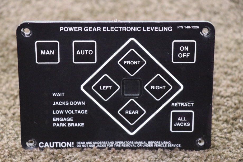 USED POWER GEAR ELECTRONIC LEVELING TOUCH PAD 140-1226 RV/MOTORHOME PARTS FOR SALE RV Components 