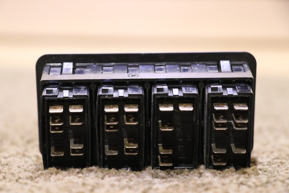 USED MOTORHOME EXH / MIRR / SHADE / SHADE 4 DASH SWITCH PANEL FOR SALE RV Components 