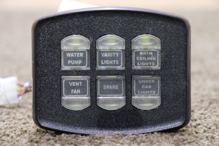 USED INTELLITEC 00-00899-006 6 BUTTON SWITCH PANEL MOTORHOME PARTS FOR SALE RV Components 