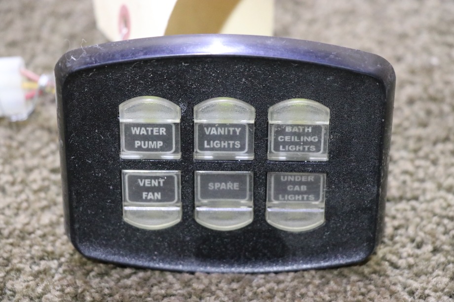 USED INTELLITEC 00-00899-006 6 BUTTON SWITCH PANEL MOTORHOME PARTS FOR SALE RV Components 
